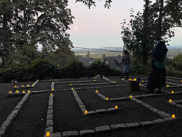 Labyrinth and Full Moon